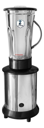 Liquidificador industrial Itagold Alta Rotação 2 L inox com jarra de aço inoxidável 220V