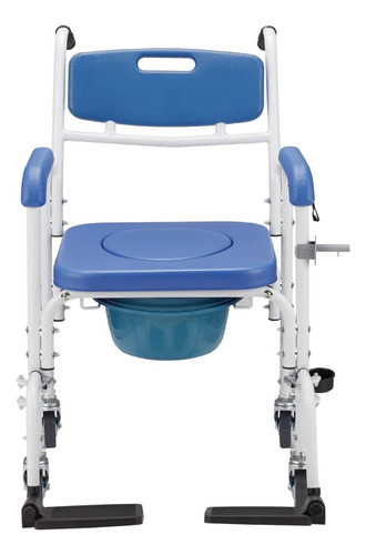 Baño Inodoro Silla Aluminio Asiento Acolchado Reposapies