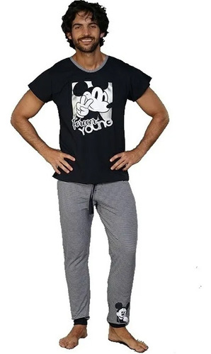 Pijama Hombre Playera Y Pantalon Mickey Mouse Disney 100098