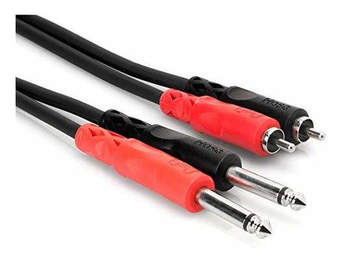 Hosa Rcp-201 Dual 1-4  Ts A Doble Rca Estéreo Cable De Inter