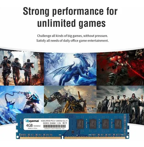 Memoria Ram 8gb (2x4gb) Ddr3 1600 Pc3-12800u Dimm