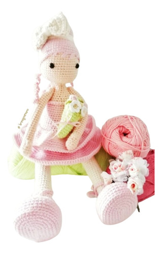 Muñeca Bailarina De Ballet Tejida A Mano Crochet Amigurumi