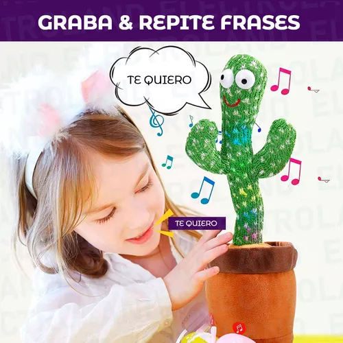 Juguete Cactus Bailarín Con Música Canta Baila Y Repite Voz