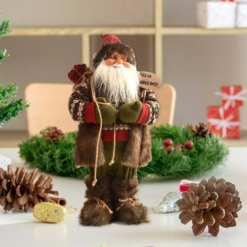 Imagem 5 de 8 de Boneca De Boneco De Neve Papai Noel Árvore 45cm Pele Marrom