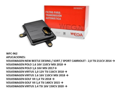 Filtro De Caja Automatica Vento Polo Virtus Msi Golf 1.4tfsi