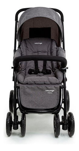 Travel System Choice Voyage Cor Cinza Melange Chassi Preto