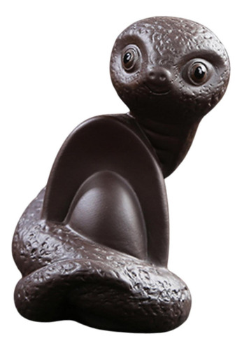 Estatua De Serpiente Tea Pet Bookshelf Housewarming Púrpura