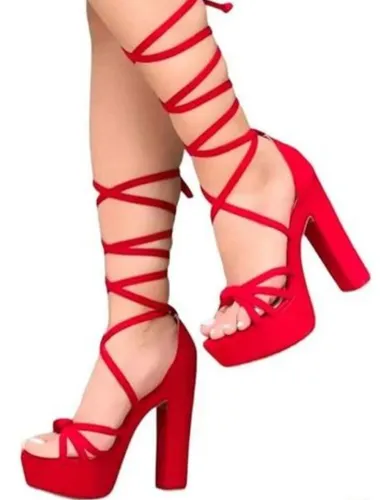 Stilettos Rojos Gamuza MercadoLibre