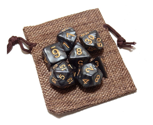 Set 7 Dados De Rol - P-36 - D&d Pathfinder