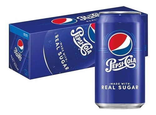 Refresco Pepsi Real Sugar 12pack 355ml Americano.