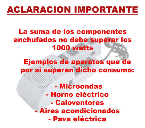Estabilizador de tensión Atomlux Linea R R1000@ 1000VA entrada y salida de 220V blanco