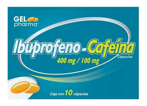 Ibuprofeno 400 Mg / Cafeína 100 Mg C/10 Caps Gelpharma