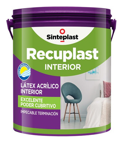 Pintura Latex Recuplast Interior 4 L Antihongo/lavabilidad