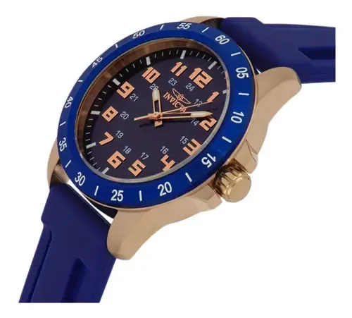 Invicta IN-40001 Orologio Pro Diver Uomo - Cassa Blu E Oro Rosa, Quarzo, Impermeabile 100m - 4