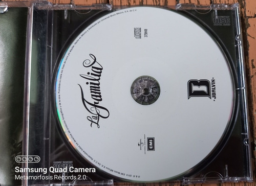 J Balvin La Familia, Cd, Año 2014. (Usado)