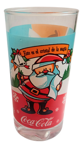 Vaso Coca Cola Navidad Christmas Cristal Santa Original Translúcido