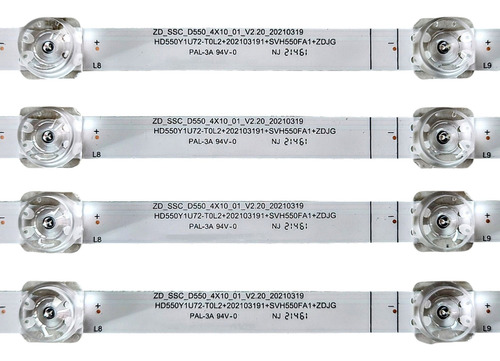 Kit De Tiras Leds Para 55a7gr 55a65hv 55r6095g5 55c350ku