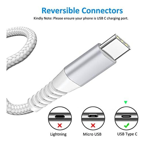 Cable Usb Tipo C 6ft 2pack Cable De Carga Rápida Usb C Carga