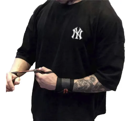 Camisa Masculina Oversized Ny Larga Academia Streetwear