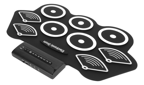 Midi Drum Kit Electronic Set Roll Up Practice Pad Pedais