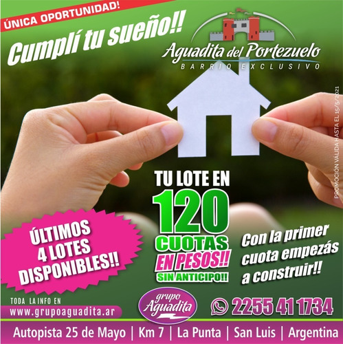 Excelente Al Pie Del Cerro San Ignacio En 120 Cuotas!!!