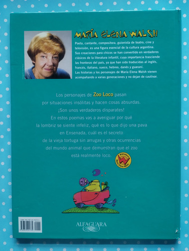 Zoo Loco De María Elena Walsh Alfaguara Tapa Dura. (Usado)