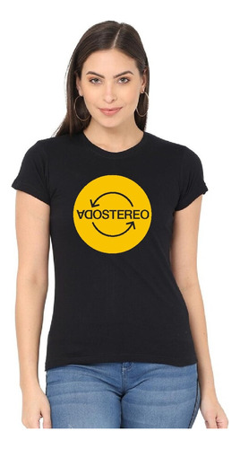 Polera De Mujer Manga Corta Soda Stereo Círculo Clásico