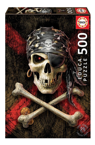 Puzzle Educa X 500 Calavera Pirata Tm1 17964 Ttm