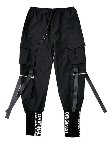 Bolsillos Hombre Jogger Hip Hop Cargo Pantalones