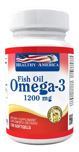 Omega 3 Fish Oil 1200mg  100softgels Epa Dha Healthy America