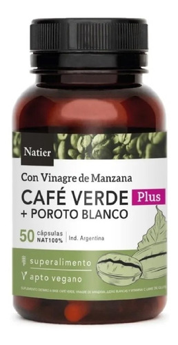 Café Verde Plus | Adelgazante | Vegan | Natier X50cáps