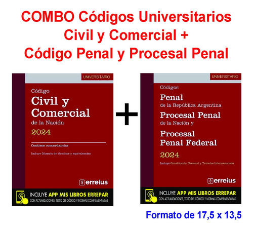 Codigo Penal + Codigo Civil Y Comerical  Pocket