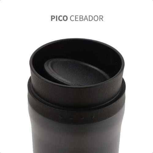 Vaso Térmico 480ml Acero Inox 6hs Frio Calor 360° Cafetero Gris Lisa