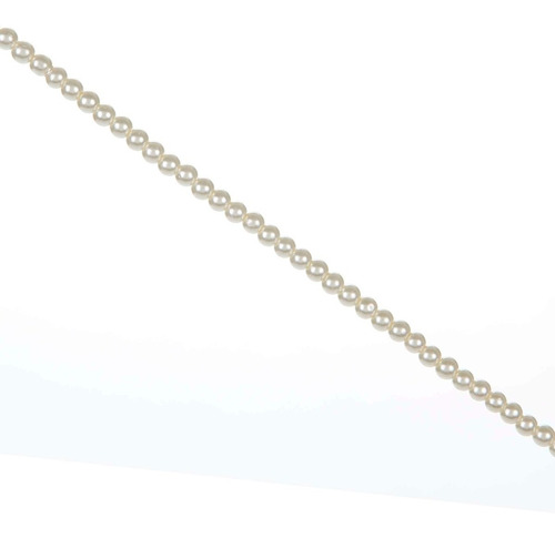 Perla Base Cristal Collar Aretes Bisuteria 4mm Mylin 1100pz Color Marfil