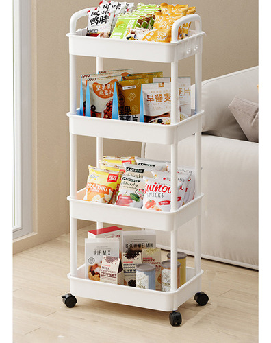 . Carrito Organizador Estante Almacenaje 4 Niveles Con