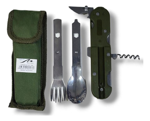 Set De Cubierto Plegable Cuchara Cuchillo Tenedor Camping!!!