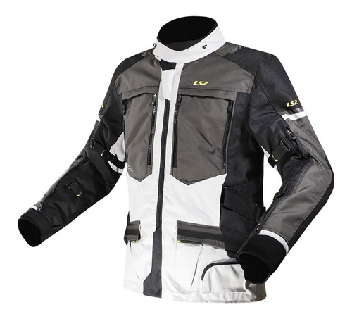 Campera Moto Hombre  Ls2 Norway Gris