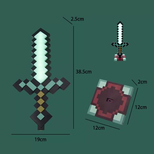 Brinquedo Minecraft Sword And Spike Para Crianças Luminous