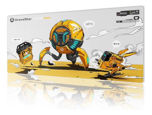 Gravastar - Alfombrilla De Mouse Grande Para Juegos Con Base