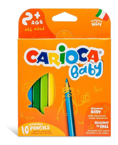 Lapices De Colores Carioca Baby X10 Maxi Recomendado 2