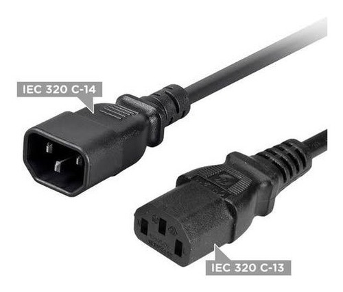 Extension Cable De Poder 1.5 Metros Macho Hembra C13 A C14 