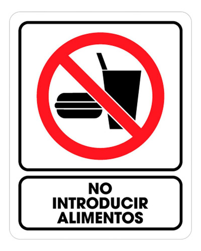  Señalamiento Prohibido Alimentos 25 X 35cm Weston Ts-0195