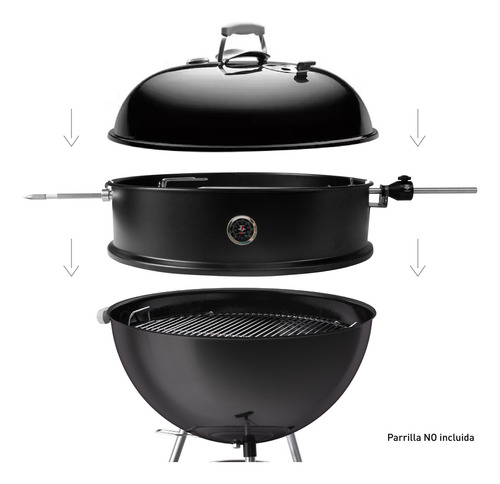 Kanka - Kit De Anillo, Espada Y Motor Para Parrilla Redonda