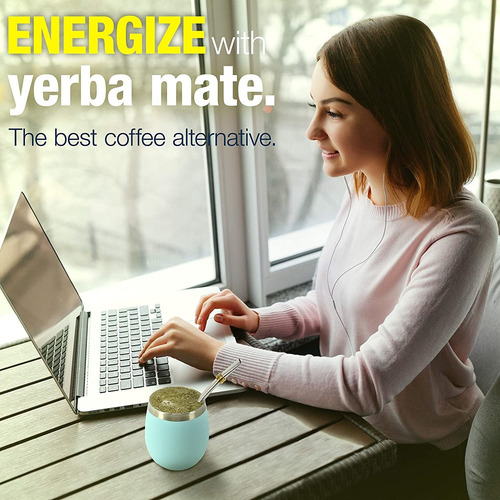 Taza Yerba Mate De Acero Inoxidable De Doble Pared Con ...