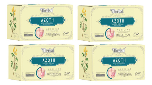 Te Azoth  4!cajas De 25 Sobres C/u