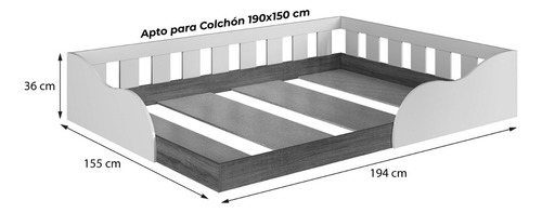 Cama Montessori 2 Pza Hoga Memphis Blanco