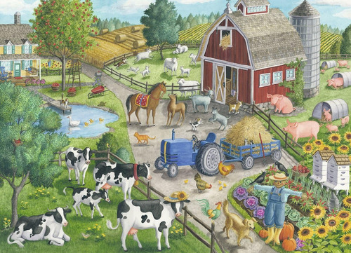 Rompecabezas De Ravensburger Home On The Range, Color Verde