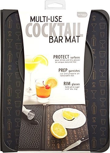 Talisman Designs Multiuse Cocktail Bar Mat Black