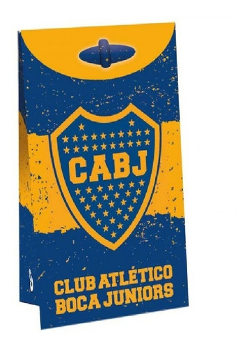 Pack X 8 - Bolsitas Cartón  Fuelle Y Cierre - Boca Juniors 