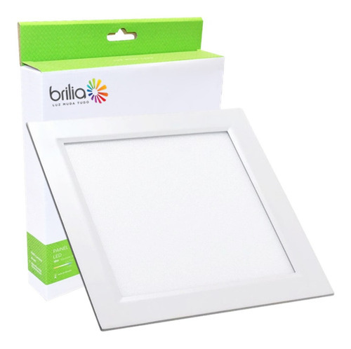 Painel Led Embutir 18w Quadrado Neutro Ou Quente Bivolt Cor Branco Neutro 4000k - Cód. 307698